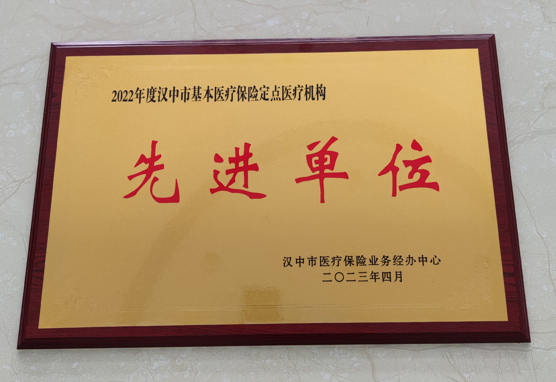 喜報(bào)：?熱烈祝賀漢中仲德醫(yī)院榮獲2022年度漢中市基本醫(yī)療保險(xiǎn)定點(diǎn)醫(yī)療機(jī)構(gòu)先進(jìn)單位榮譽(yù)稱號(hào)！